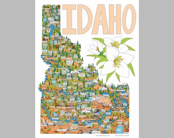 Idaho Adventure Poster - 18" x 24" - Large