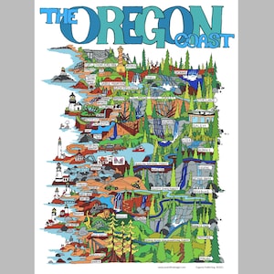 The Oregon Coast Poster - 18" x 24" - Large