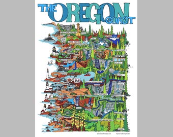 The Oregon Coast Poster - 11" x 14" - Small