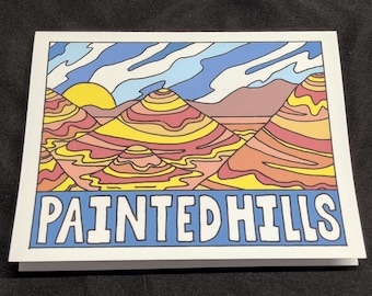 7 Wonders of Oregon Painted Hills Greeting Card