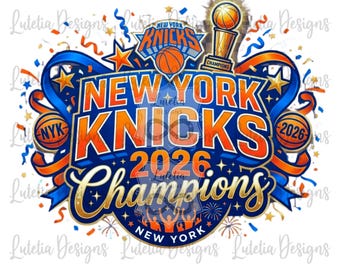 Adesivo NY Knicks Campioni 2026, Knicks in Cinque, Knicks in 5, decalcomania NY Knicks, adesivo campionato Knicks, adesivo paraurti auto NY Knicks