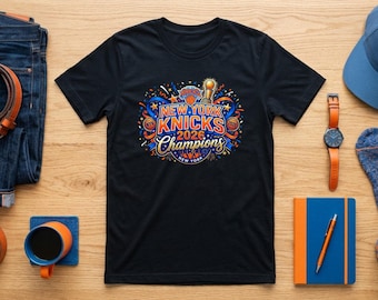 Maglietta NY Knicks Campioni 2026, Maglietta da basket New York Knicks, Regalo per i tifosi dei NY Knicks, Maglietta NY Forever, Maglietta Knicks in 5