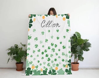 St. Patrick's Day Blanket, Personalized Irish Baby Blanket, St. Patrick's Day Decor, St. Paddy's Blanket, Shamrock Blanket, Irish Blanket