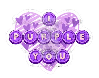 Adesivo I Purple You, adesivo K-pop Cookie, regalo per fan K-Pop, merchandising del tour K-pop, simpatico adesivo K-pop, regalo per fan K-pop