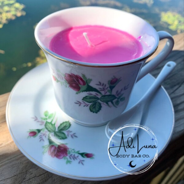 Tea Cup Candles Etsy