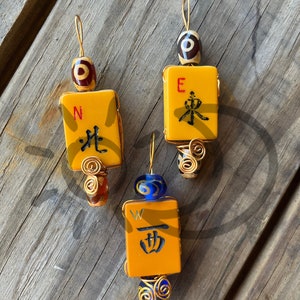 Mahjong necklace Jewelry / Antique Mahjong Necklace Pendant/Vintage Butterscotch Bakelite /Perfect Gift