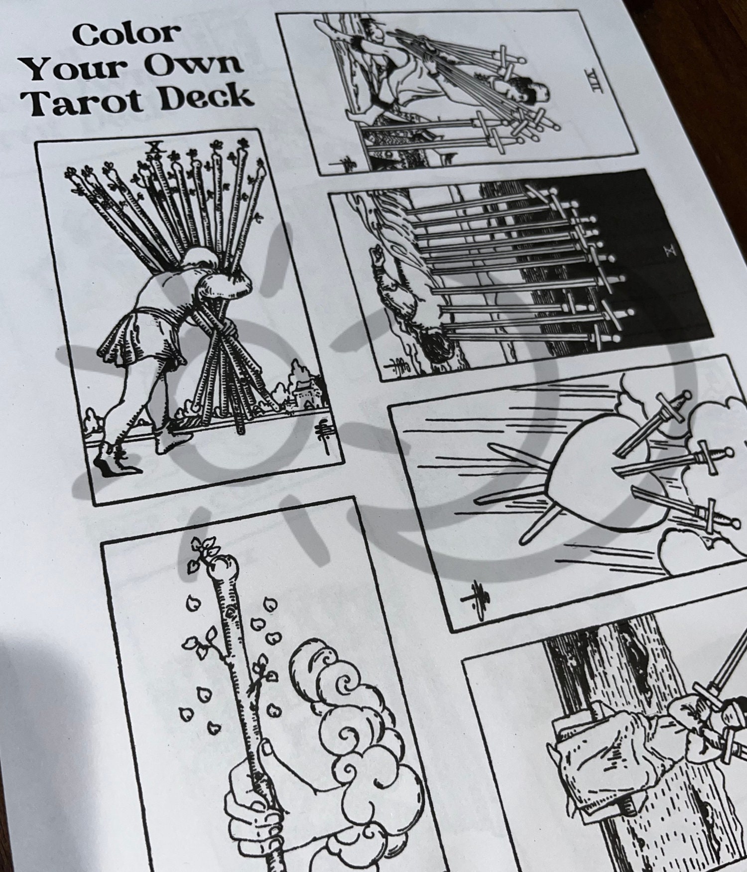 Color Your Own Tarot Deck All 78 Cards / Custom Tarot Deck for