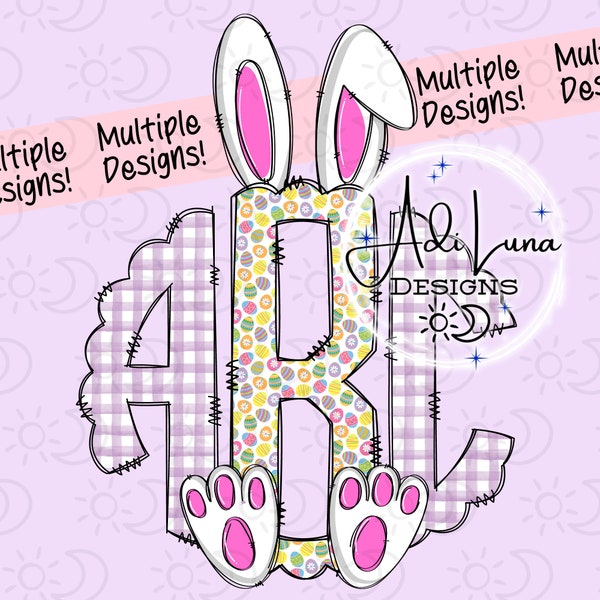 CUSTOM Spring Easter Monogram - Multiple Options / Designs PNG