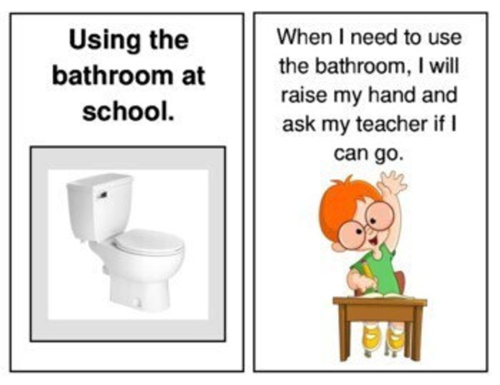 Social Story Using the bathroom at school. Stories for Etsy España