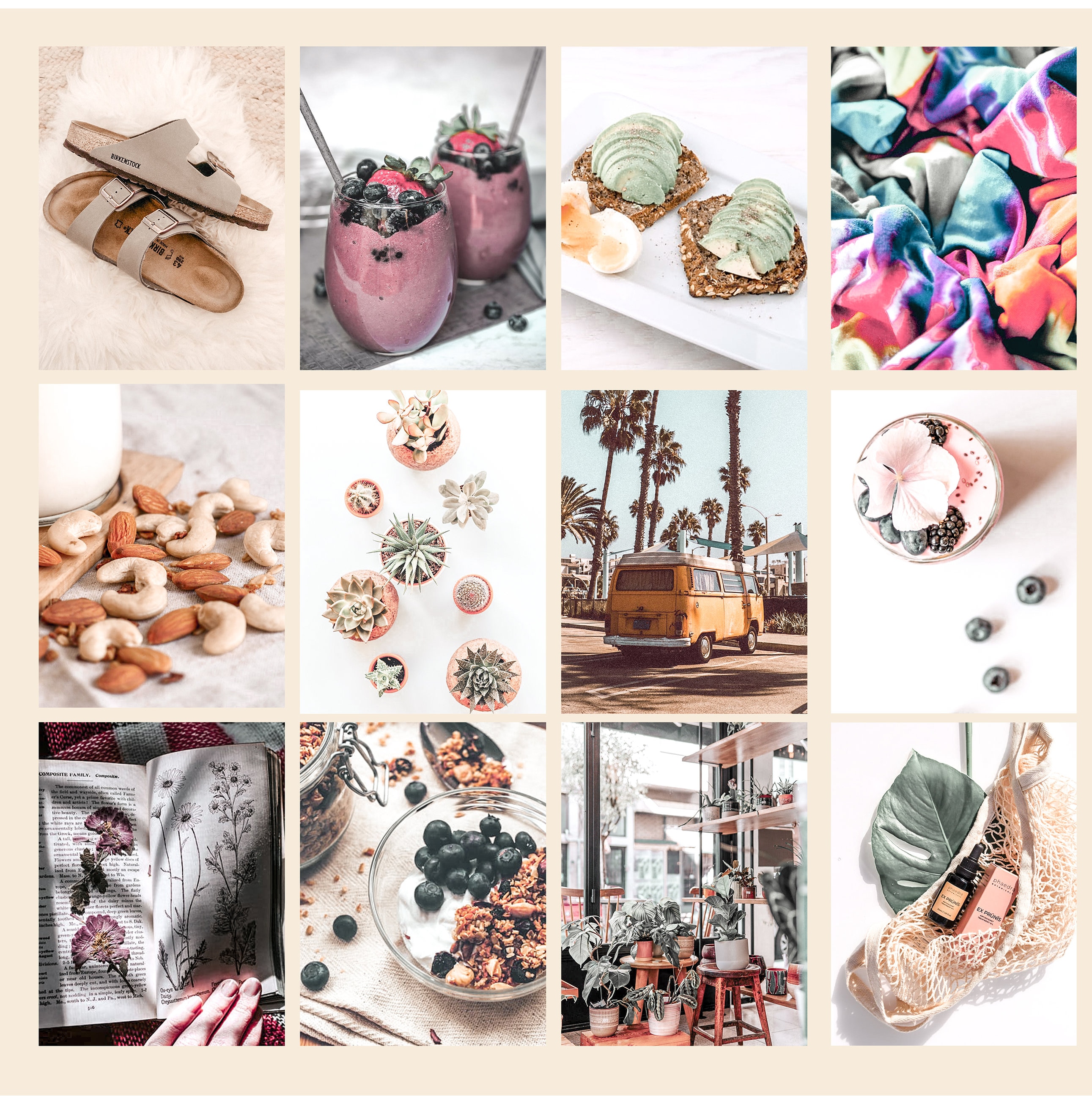 Granola Aesthetic Wall Collage Kit Digital Downloads 54 Etsy