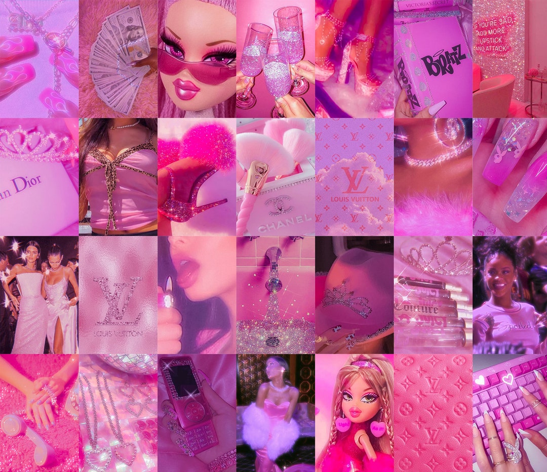 Pink Y2K Wall Collage Kit DIGITAL DOWNLOADS 46 Pcs 