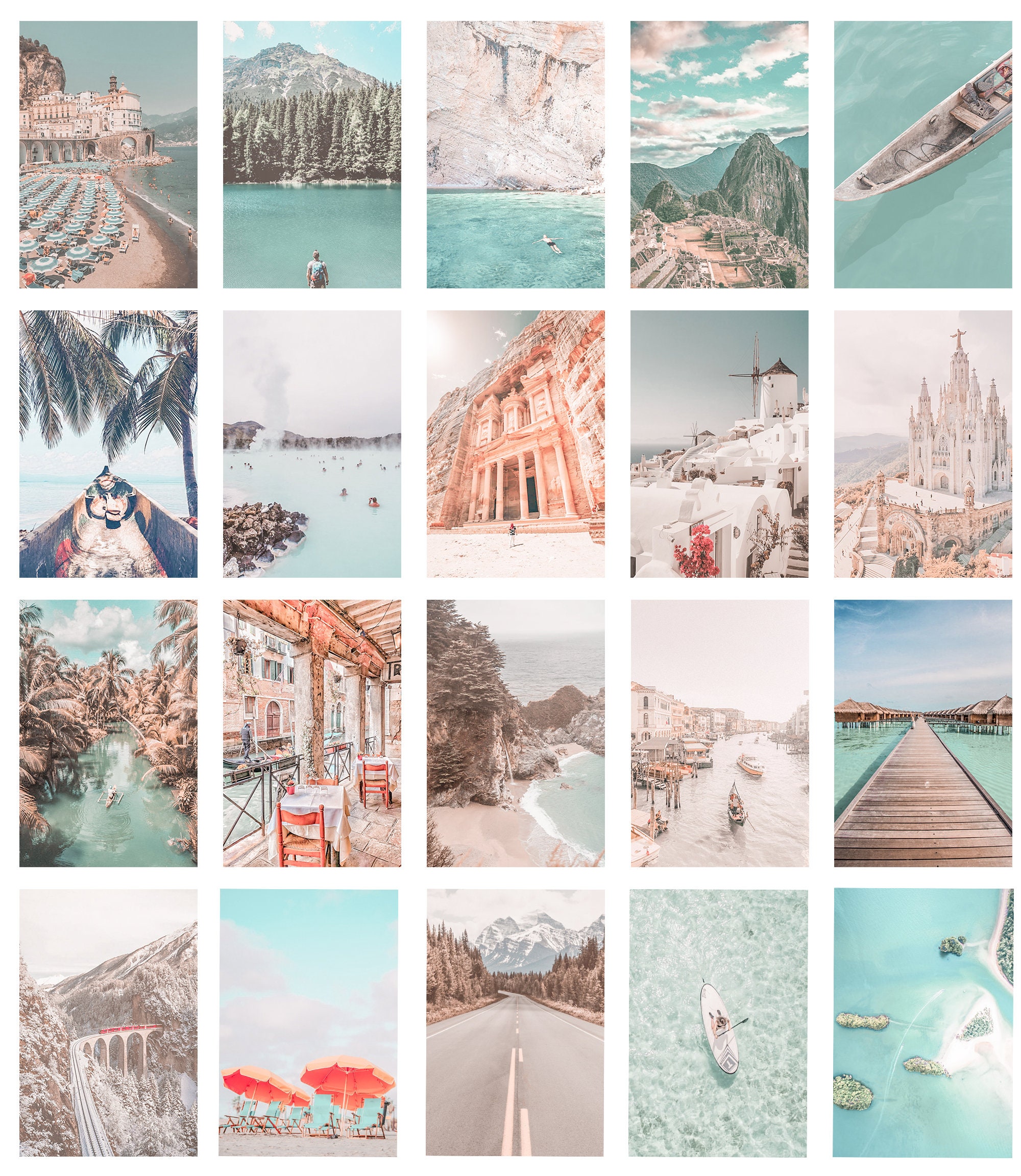 Travel Wall Collage Kitdigital DOWNLOADS 83 4 X - Etsy