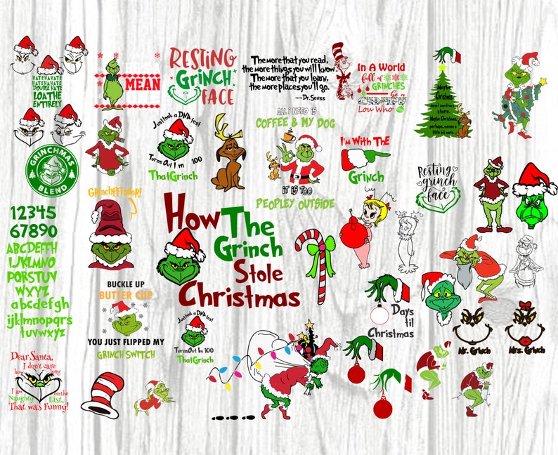Download Christmas Svg Grinch Bundle Face Grinch SvgChristmas Svg ...