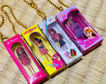 Miniature Toy, Mini Licca Dolls, Set of 4