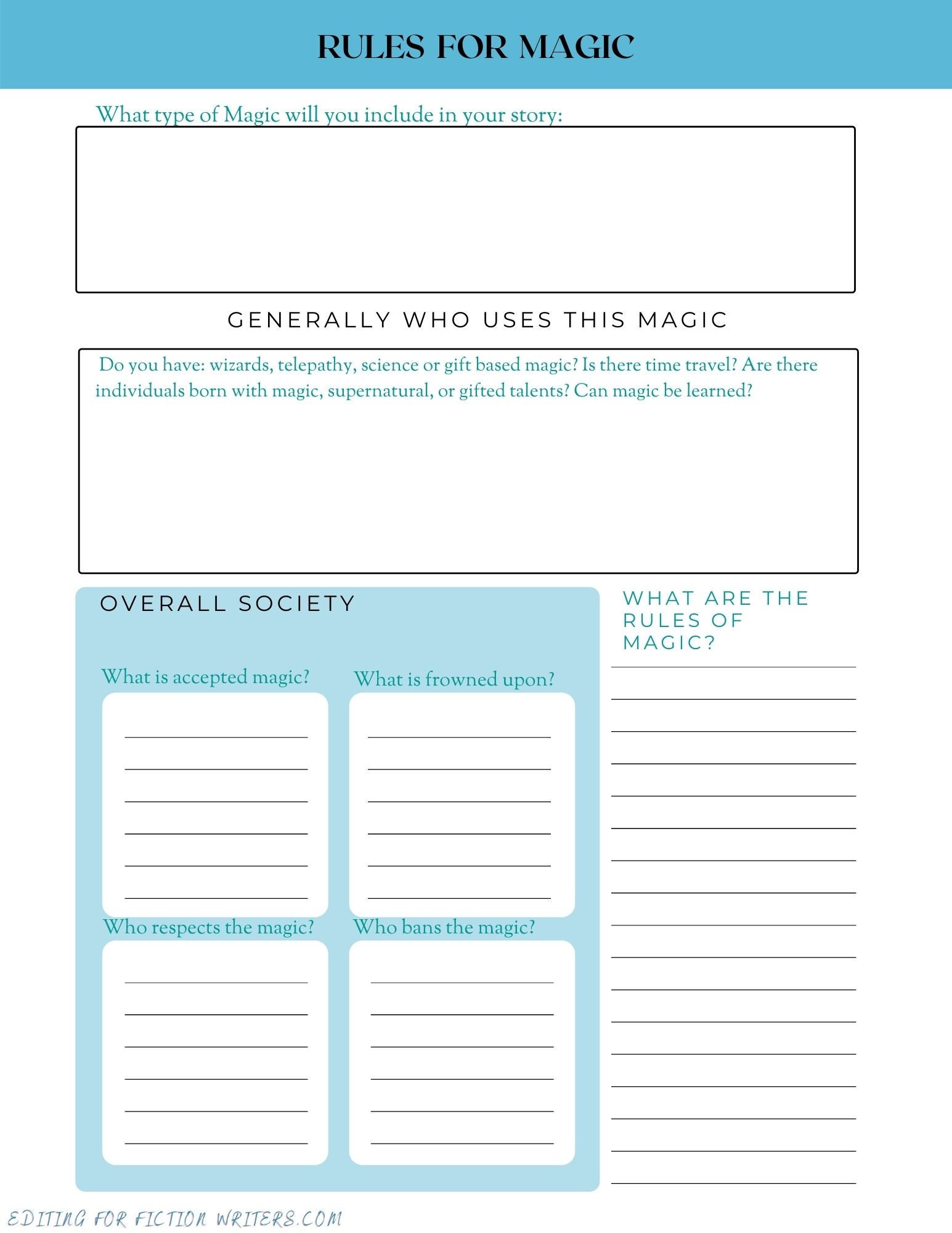 Fantasy World Building Template for Writers Etsy Fantasy World Building Template for Writers Etsy