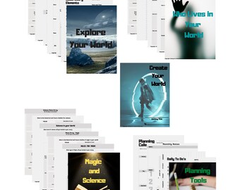 Fiction Writers World Building Template for Science Fiction and Fantasy Writers - Novel Writing and Planning Workbook
