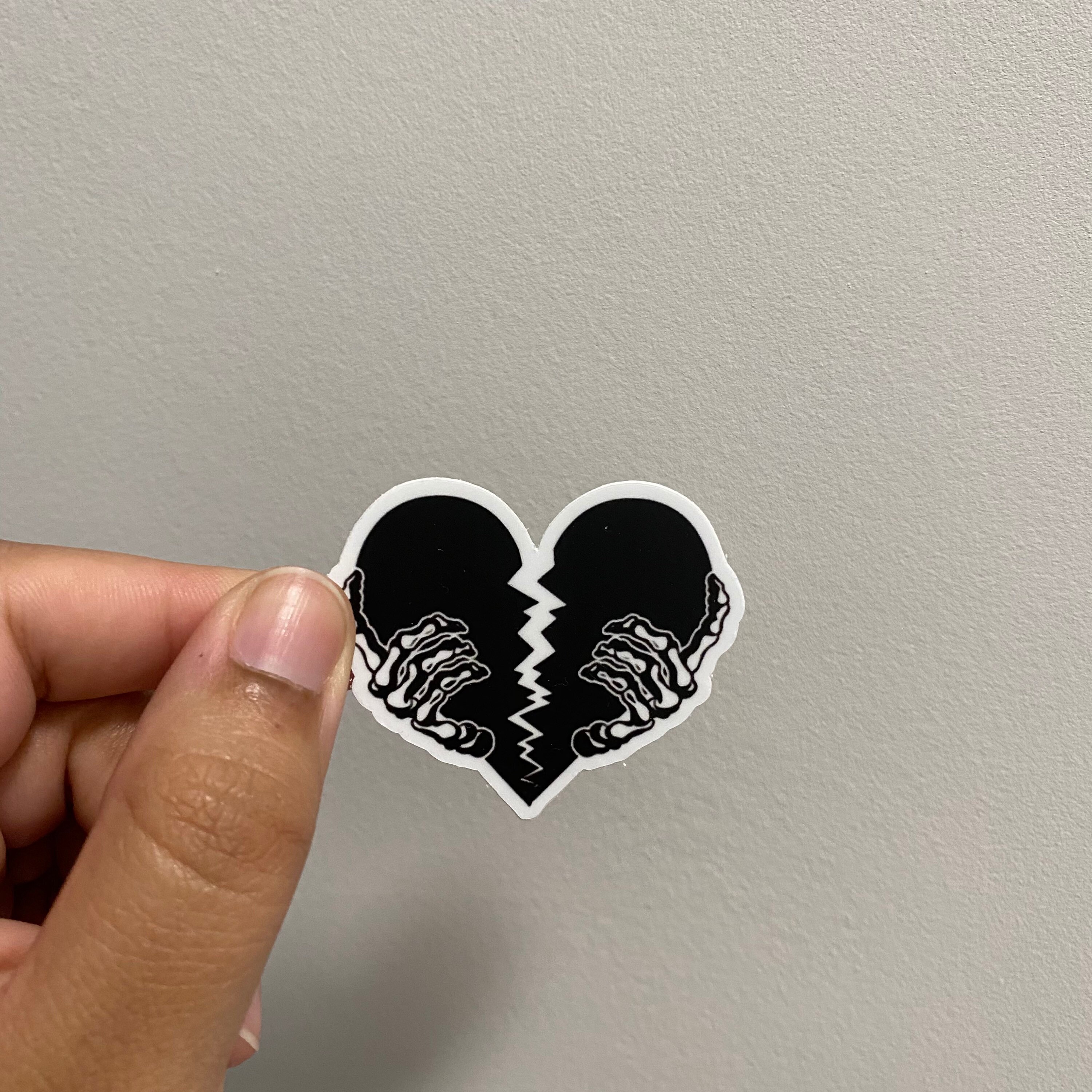 Broken Heart Sticker Etsy