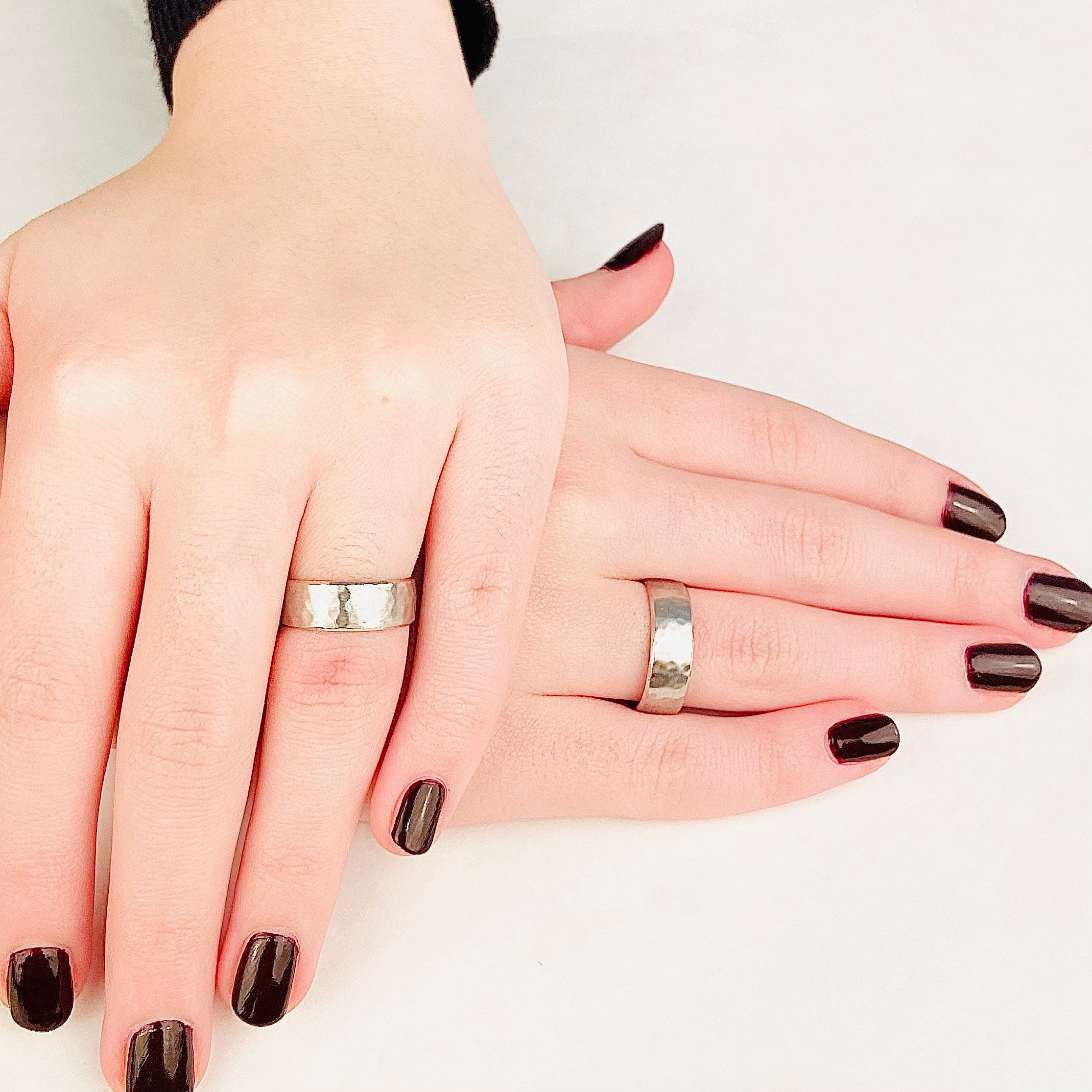 Matching Couple Rings, Sterling Silver Wedding Rings, Engagement