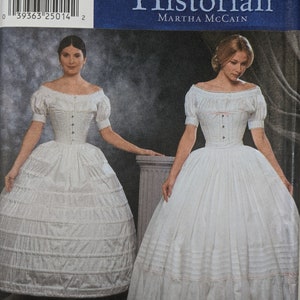 Simplicity Pattern 9764 Historic mid 1800s--Civil War Era Woman&#39;s Crinoline and Petticoat