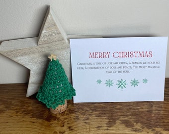 Christmas crochet cork tree, handmade crochet, Christmas keepsake, Christmas gift, Christmas tree crochet
