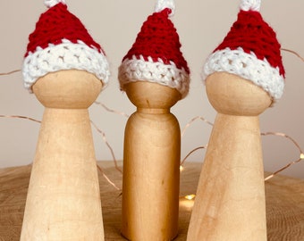 Santa peg doll, Christmas, Christmas decoration, Christmas gift, gift, scandi Christmas, handmade