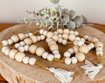 Wooden Christmas Garland, eco Christmas, scandi christmas, rustic, tree Garland