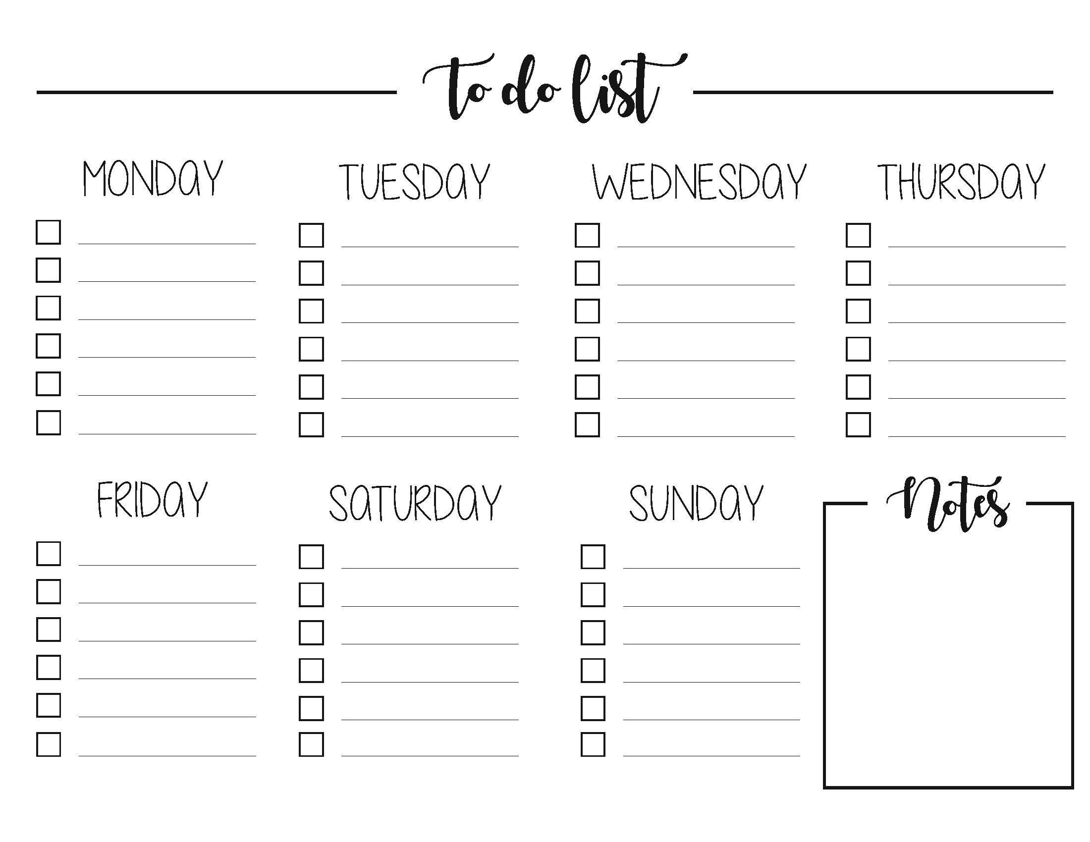 Printable 2024 Calendar and to Do List Instant Download PDF Etsy