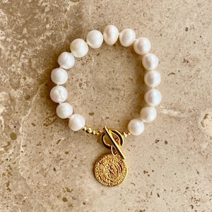 Pearl Bracelet With Silver Heart T Bar Clasp - Etsy