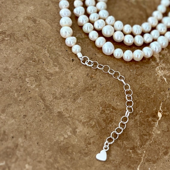 Multiway freshwater pearl and sterling silver belly chain