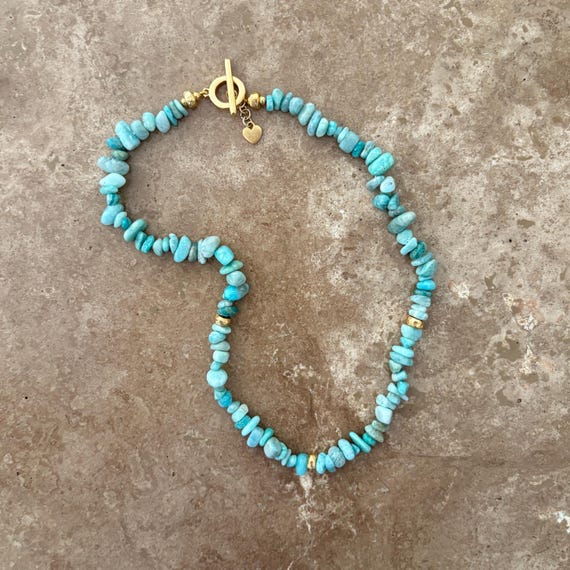 Chunky gemstone beaded necklace