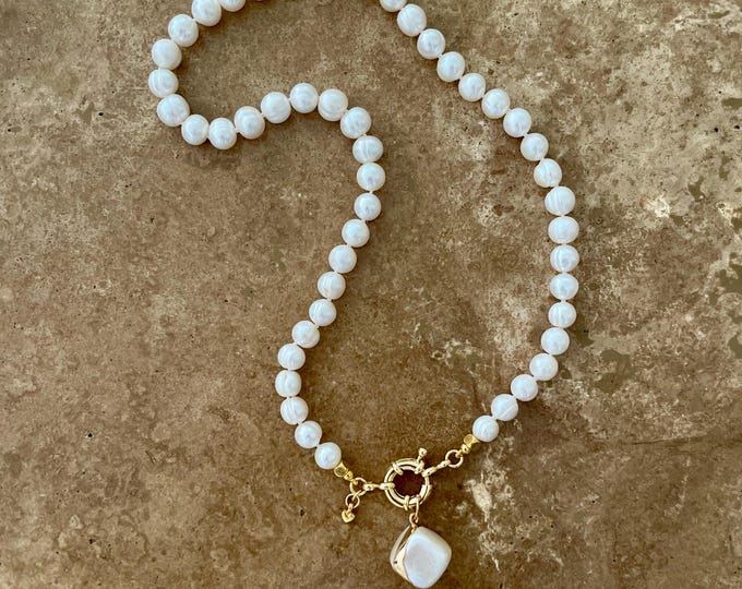 Multiway pearl pendant necklace