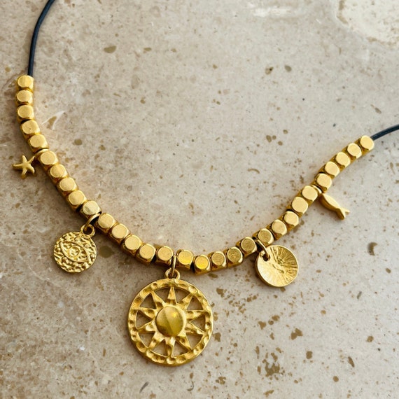 Boho style Summer charm necklace