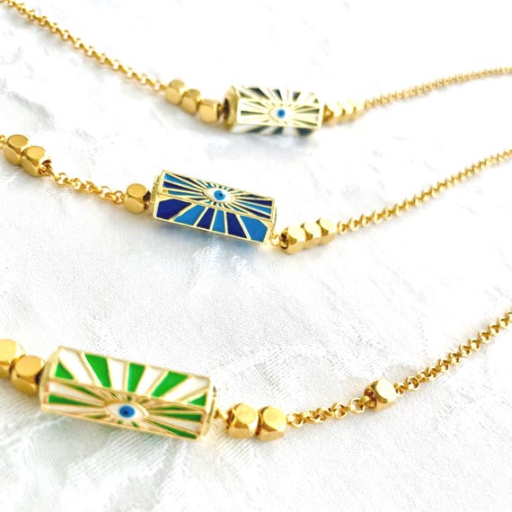 Evil eye amulet charm necklace