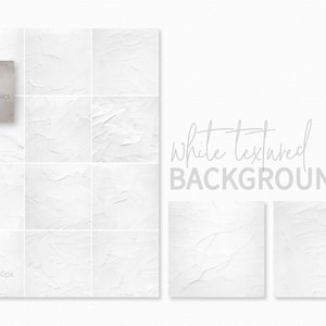 Fondo texturizado blanco - Papel digital texturizado - Arte en yeso blanco - Imagen con efecto 3D blanco - Texturas abstractas blancas - Minimalista moderno