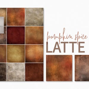 Textures de latte citrouille épicée - arrière-plans couleur citrouille d'automne - superpositions de retouche photo d'automne - textures grunge - textures d'automne