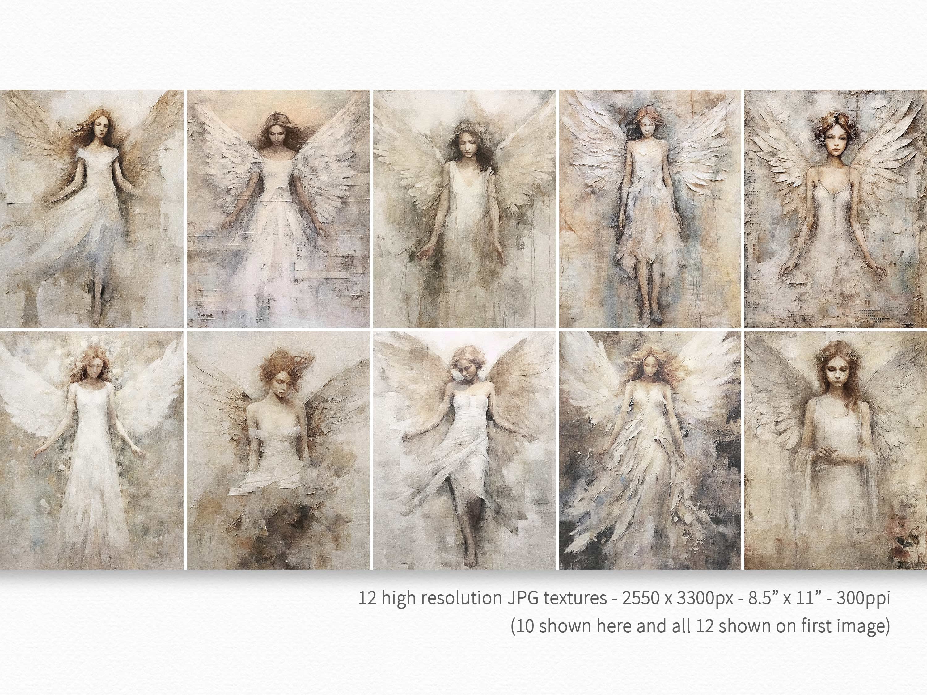 Ivory Angels - Ethereal Vintage Art - Soft Grunge Guardian Angel ...