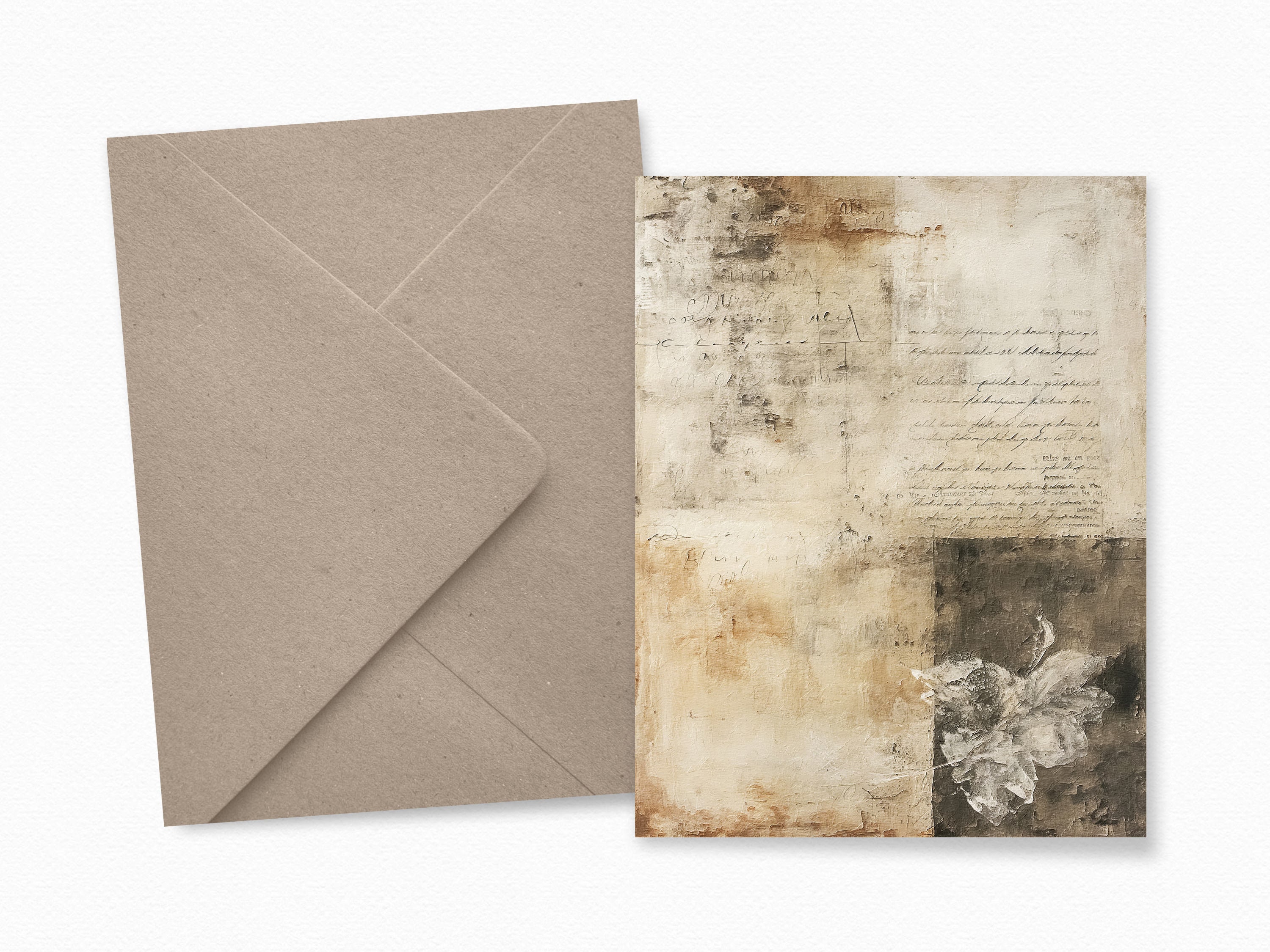 Vintage Sepia Scripts - Weathered Handwritten Text and Grungy Aged ...