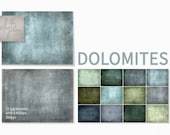 Dolomites – Cool Earthy Textures – Alpine Blue Green Neutrals – Weathered Painterly Surfaces – Moody Color Palette – Rustic Backdrops
