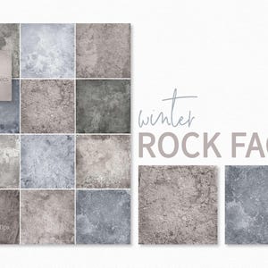 Paroi rocheuse hivernale - Textures de pierre patinée - Couches de gris froid et de taupe - Surfaces de béton rugueuses - Effets de surface de roche fissurée rugueuse