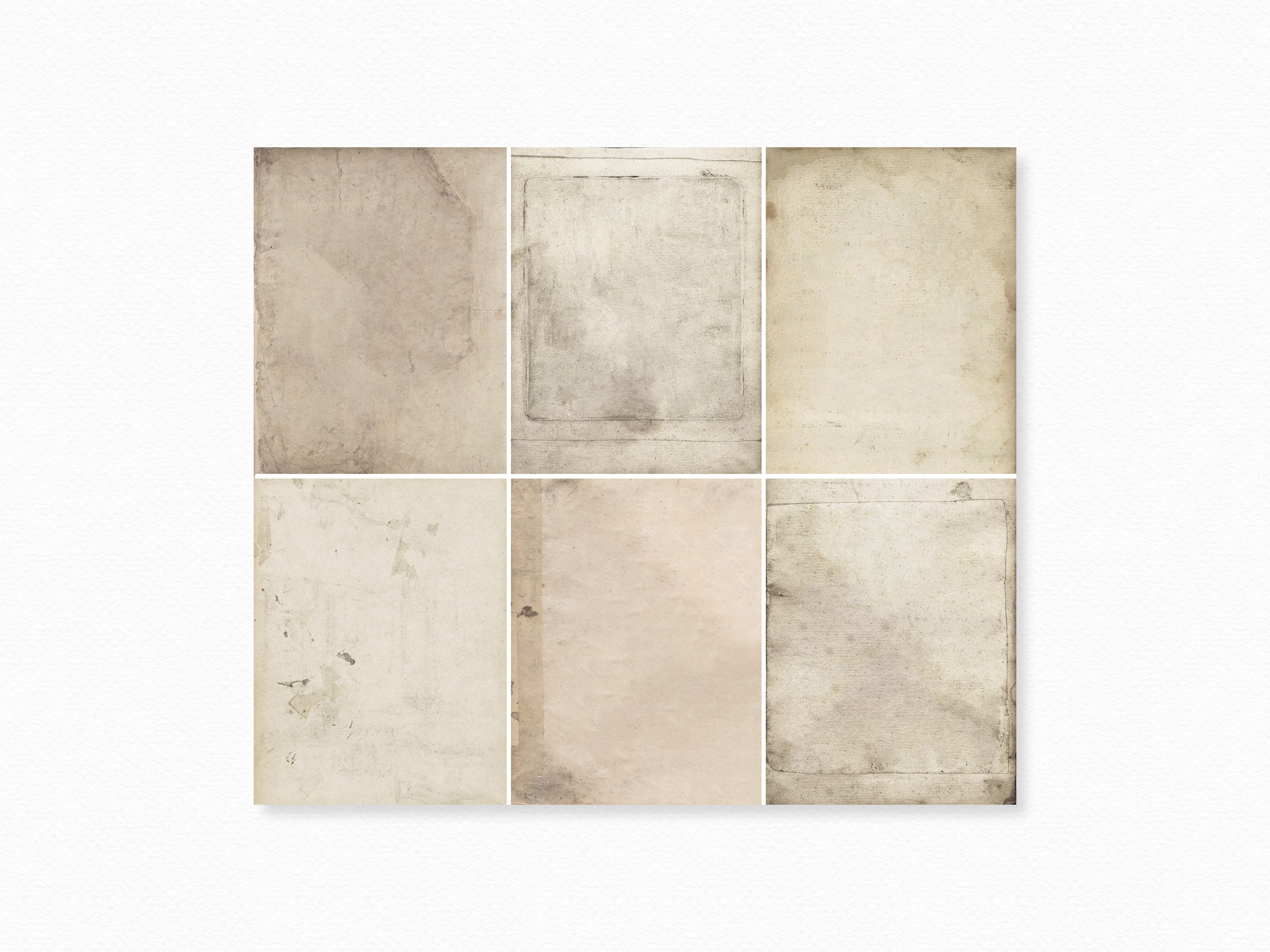 Paper Look Vintage Sketchbook Papers 2 - Aged Grunge Textures - Authentic Dutch ...