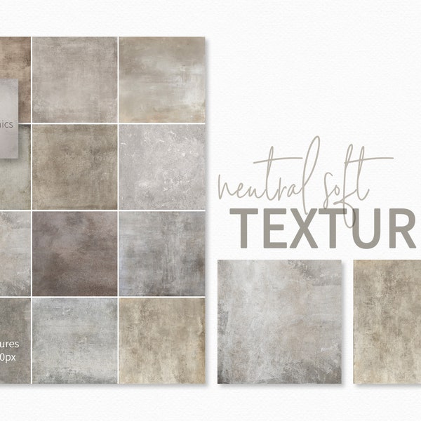 Neutral Soft Textures - Grunge Digital Paper - Beige Stone Textures - Neutral Textured Backgrounds - Light Grunge Papers - Neutral Colors