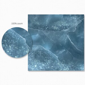 May include: Abstract blue and white watercolor painting with a swirling, marbled effect. The painting has a light, airy feel and is reminiscent of water.