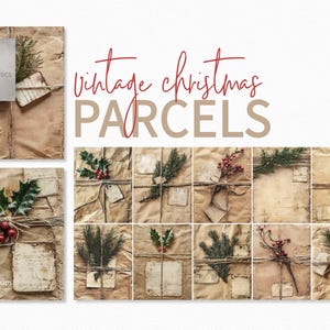 Pinturas de paquetes navideños - Fondos de paquetes navideños antiguos - Arte de paquetes navideños - Arte de paquetes navideños antiguos