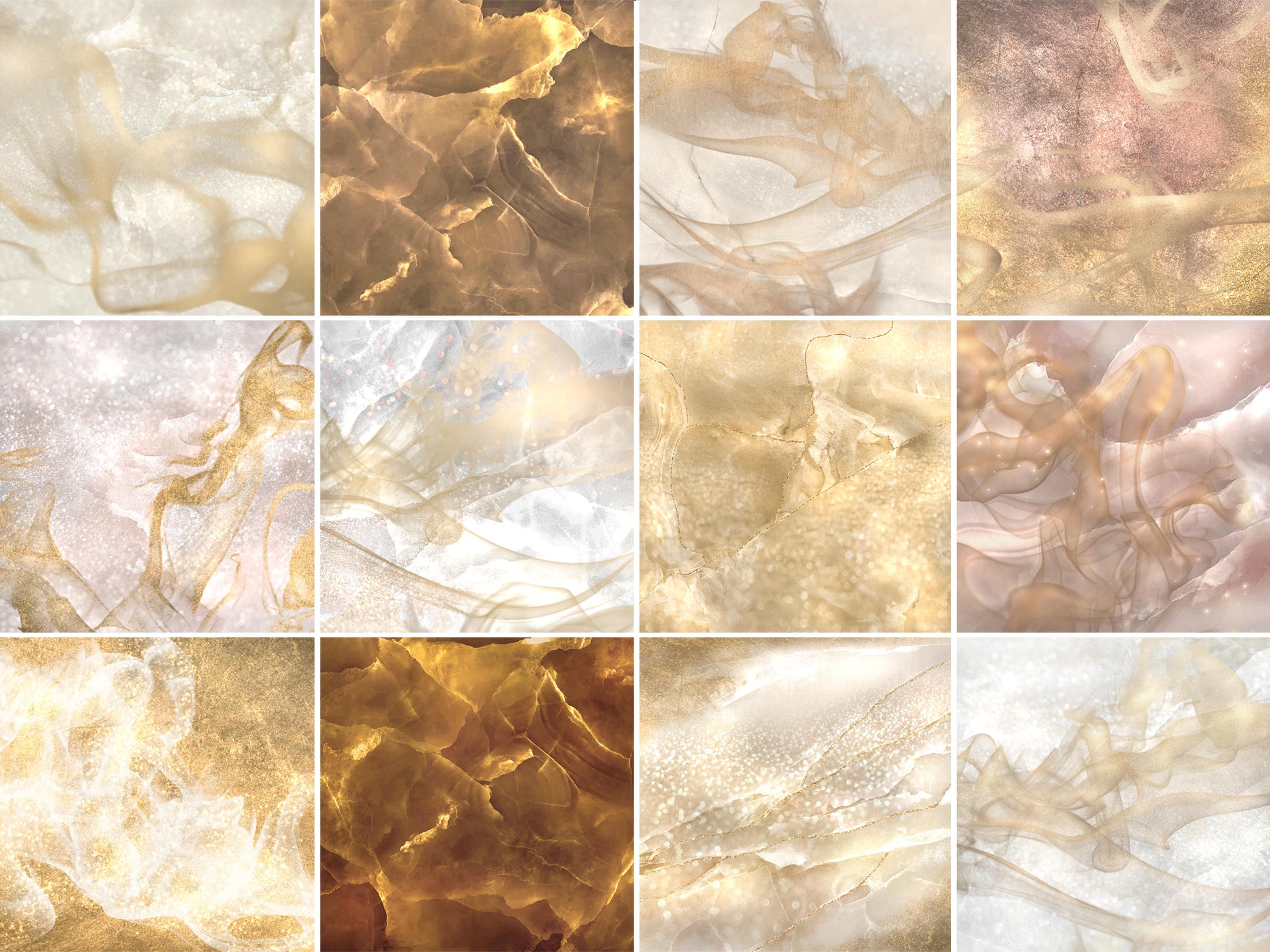 Ethereal Gold - Translucent Textures - Marble Veins and Swirling ...
