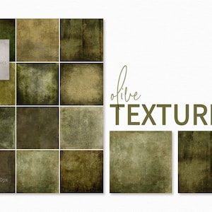 Olive Textures - Aged Green Surfaces - Weathered Olive Canvas - Rustic Earth Tones - Distressed Grunge - Faded Olive and Moss