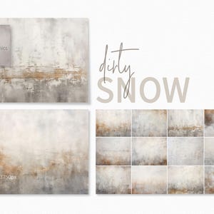 Vuile sneeuw - verweerde grungetexturen - neutraal beige en grijs - noodlijdende abstracte achtergronden - vervaagde aardetinten - smoezelige sneeuwtextuur