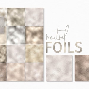 Neutrale Folien - Subtiler metallischer Glanz - Weiche Texturen in Beige und Silber - Elegante Abstrakte Muster - Reflektierende und Strukturierte Kunst