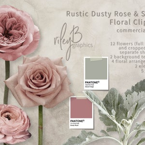 Dusty Rose Flowers - Dusty Rose Wedding - Floral Invitations - Sage Green Flowers - Dusty Rose Florals - Dusty Rose Shower - Rustic Wedding
