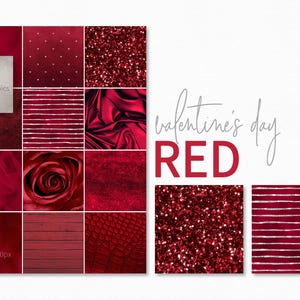 Texturas rojas para San Valentín - Fondos rojos - Sublimación para San Valentín - Papel digital rojo - Metálicos rojos - Papel laminado rojo