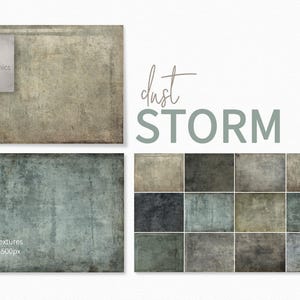 Dust Storm - Verwitterte Grunge Texturen - Distressed Betonoberflächen - Dunkel Neutral Urban Overlays - Industrielle Textur Hintergründe